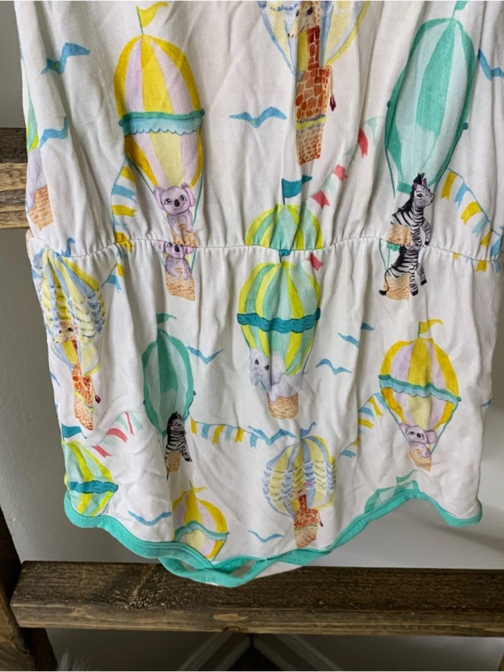 Posh Peanut Hot Air Ballon Animals Romper Size 2T
